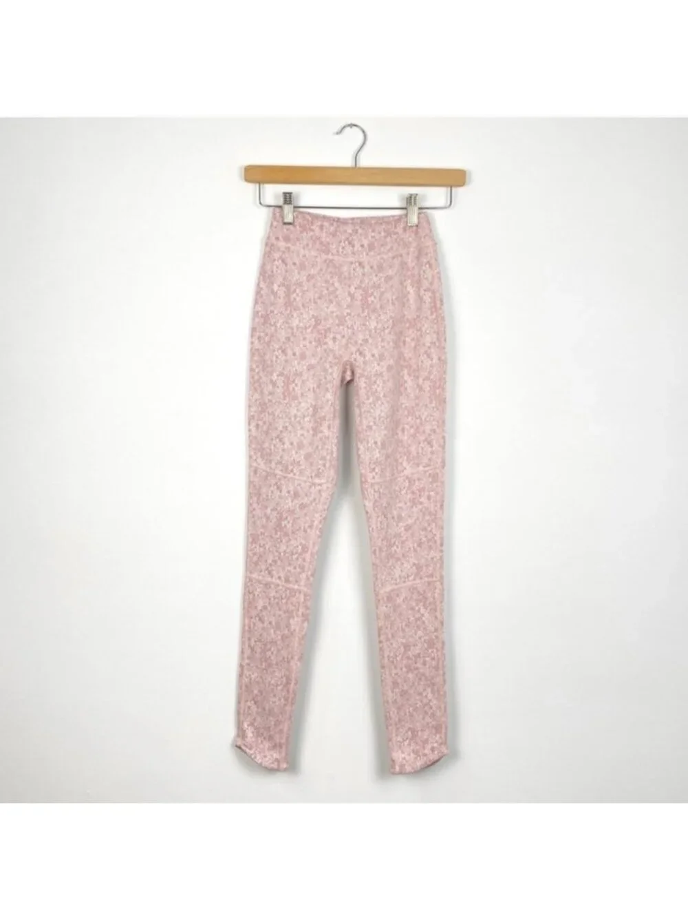 Gymshark Fleur Texture Leggings Dusky Pink Marl